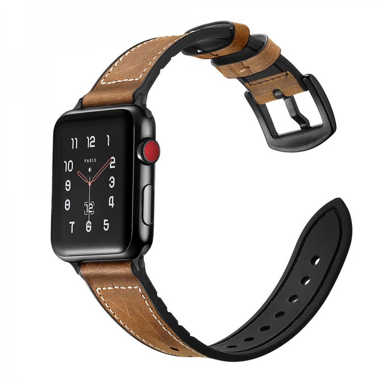 TECH-PROTECT Δερμάτινο Strap OSOBAND για Apple Watch 1,2,3 - 42mm - ΚΑΦΕ