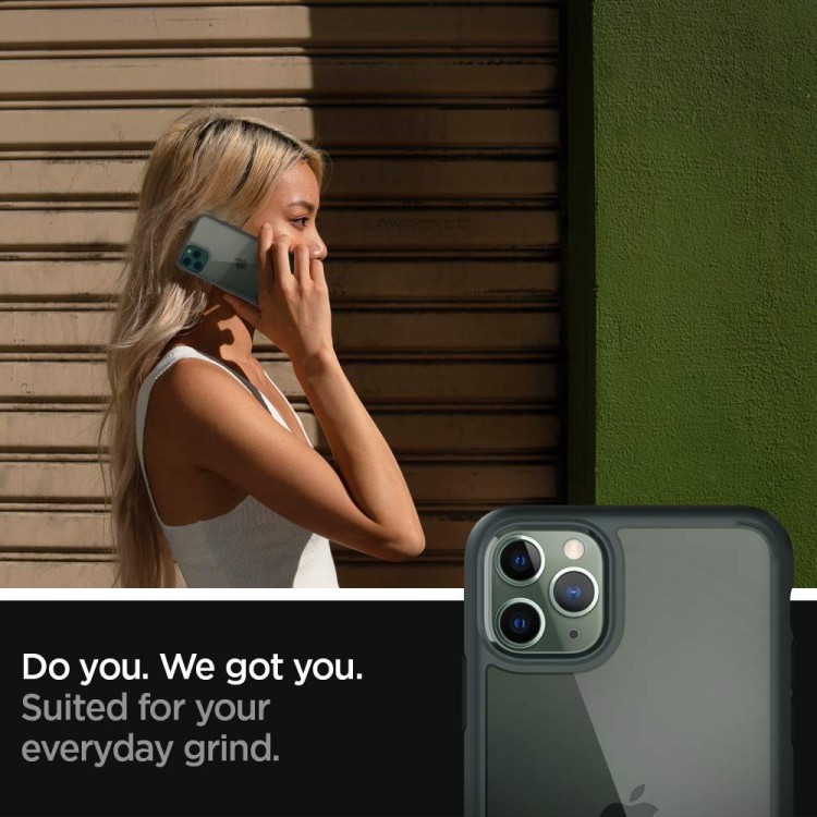 Case Spigen SGP Ultra Hybrid για Apple iPhone 11 PRO MAX - MIDNIGHT ΠΡΑΣΙΝΟ - ACS00411