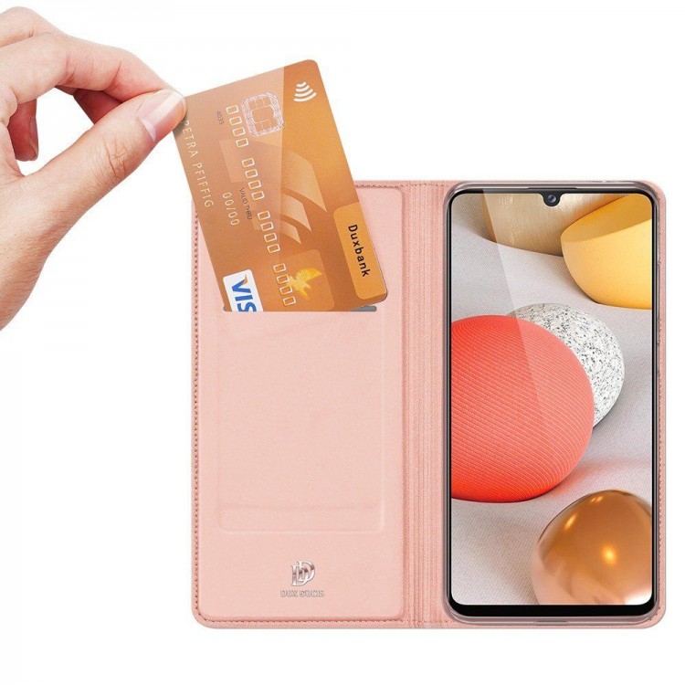 Θήκη DUX DUCIS SkinPro Folio Wallet για Samsung Galaxy A42 5G 2021 - ROSE GOLD