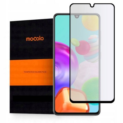 Screen Protector Fullcover Case Friendly MOCOLO TG+3D 0.3MM FULL GLUE Tempered Glass for Samsung Galaxy A41 2020 - BLACK