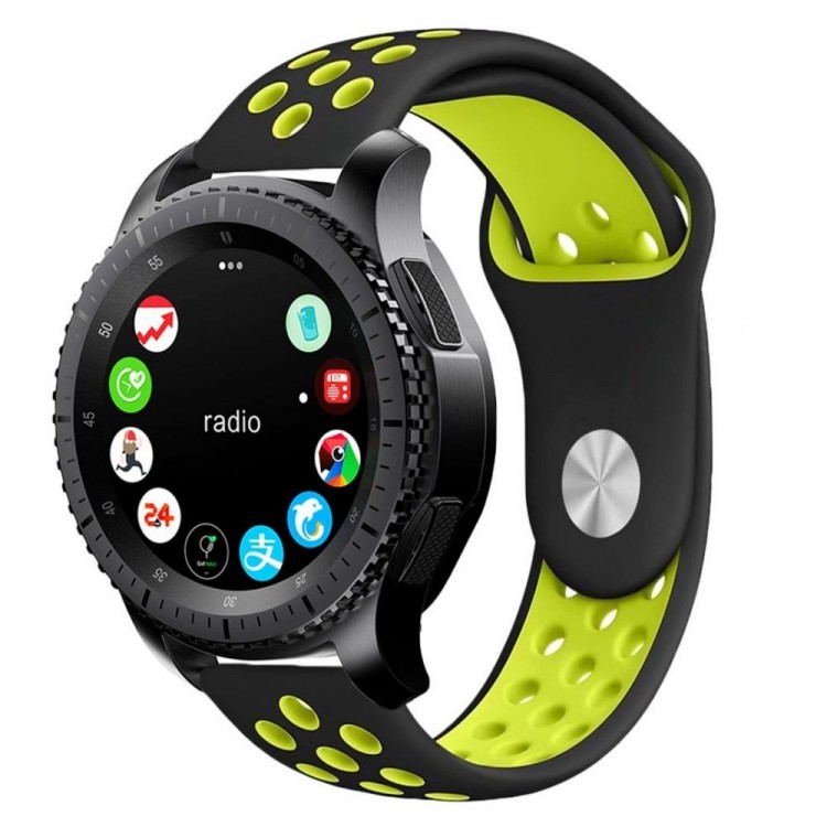 Tech Protect SOFTBAND Sport λουράκι για Samsung galaxy smartwatch GEAR S3 - ΜΑΥΡΟ LIME