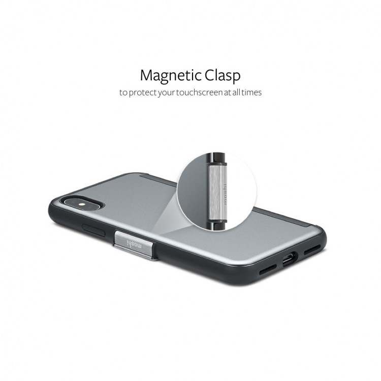 Θήκη Moshi StealthCover με Μεταλλικό καπάκι για Apple iPhone X - Champagne ΡΟΖ - MI-IPHXSTC-CP