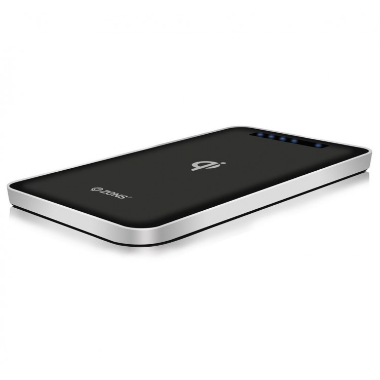 Zens Ασύρματoς Φόρτιστης Qi για smartphones με Power Bank 4500mAh - ΜΑΥΡΟ - ZEPB01B00
