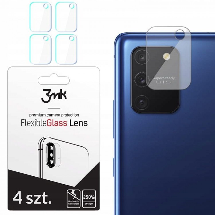 3MK Γυαλί προστασίας 7H FLEXIBLE GLASS για Camera Lens SAMSUNG GALAXY S10 LITE 2020 - ΔΙΑΦΑΝΟ - 4 ΤΕΜ