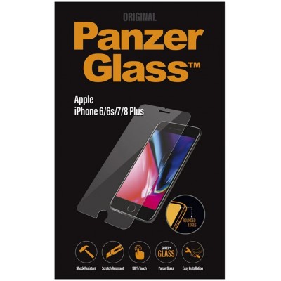 PanzerGlass Tempered Glass Fullcover Case Friendly 0.3MM for Apple iPhone 6/6s/7/8 Plus - CRYSTAL CLEAR