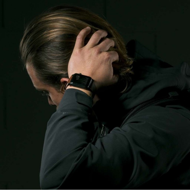 Nomad Horween Δερμάτινο Strap Modern για Apple Watch 1,2,3,4 - 42mm-44mm - ΚΑΦΕ με ΑΣΗΜΙ ΚΛΙΠ