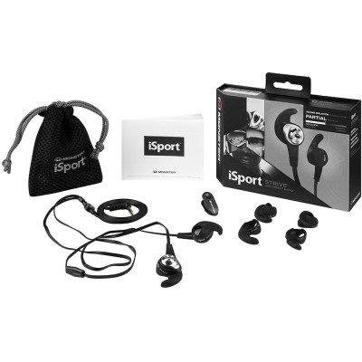 Monster Headphones Genuine ISPORT STRIVE IN EAR SPORT HEADSET - BLACK