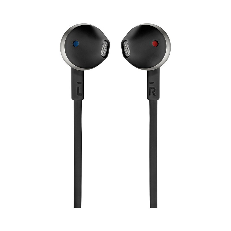 JBL by HARMAN T205 Ακουστικά Hands-Free FLAT CABLE με εργονομικά Ear Pads- ΜΑΥΡΟ