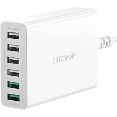 Blitzwolf BW-S15 HUB Desktop Charger 6x USB , QC 3.0, 60W - WHITE - BLZ255WHT
