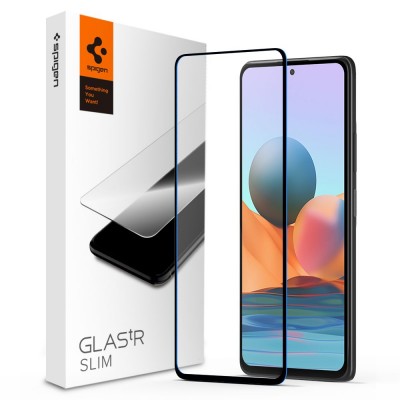 Spigen SGP Tempered Glass GLAS.tR SLIM FC for Xiaomi REDMI NOTE 10 PRO - BLACK - AGL02946