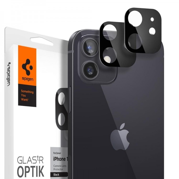 Spigen SGP OPTIK.TR SLIM Γυαλί προστασίας 9H Camera Lens για CAMERA Αpple iPhone 12 - ΜΑΥΡΟ - 2 ΤΕΜ - AGL02304