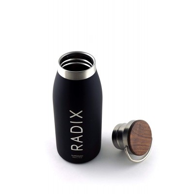 Radix Supervac Bottle - Vacuum-Insulated Travel Bottle 350ml - Black - RDX007BS
