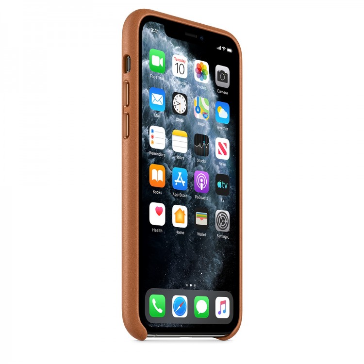 Θήκη Γνήσια Apple Δερμάτινη για iPhone 11 Pro MAX 6.5 - Saddle ΚΑΦΕ - MX0D2ZMA