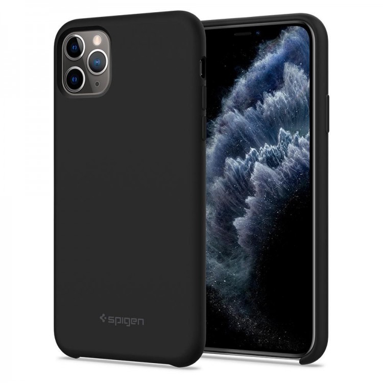 Θήκη SPIGEN SGP SILICONE FIT για Apple IPHONE 11 PRO MAX - ΜΑΥΡΟ - 075CS27128