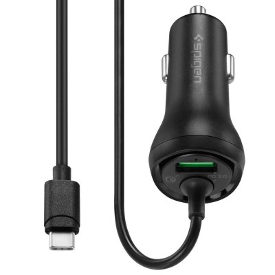 Spigen SGP Φορτιστης Αυτοκινήτου F30QC 1-PORT CAR CHARGER + TYPE-C CABLE - 000CP25596