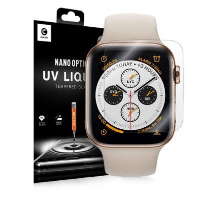 MOCOLO UV LED GLASS Γυαλί προστασίας Fullcover 3D 9H FULL CURVED 0.3MM για APPLE WATCH 1,2,3 (42MM) - ΔΙΑΦΑΝΟ