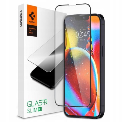 Spigen SGP Γυαλί προστασίας GLAS.tR SLIM FC CASE FRIENDLY για APPLE IPHONE 13 6.1 / 13 PRO 6.1/14 6.1/16e 6.1 2025 - ΜΑΥΡΟ - AGL03392