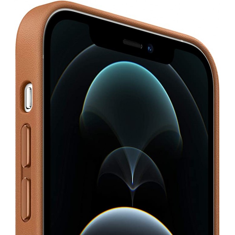 Θήκη Γνήσια Apple Δερμάτινη για Apple iPhone 12, 12 Pro - ΚΑΦΕ Saddle Brown - MHKF3ZMA
