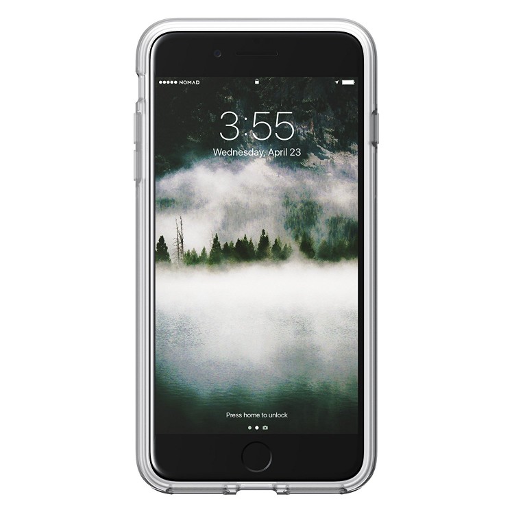 NOMAD θήκη δερμάτινη για Apple iPhone 7 Plus, 8 PLUS CLEARCASE slim - ΔΙΑΦΑΝΗ rustic KAΦΕ - NM21GR0200