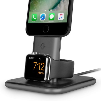 Twelve South HiRise Duet Dual Charging Stand for iPhone and Apple Watch - 12-1634 - ΓΚΡΙ