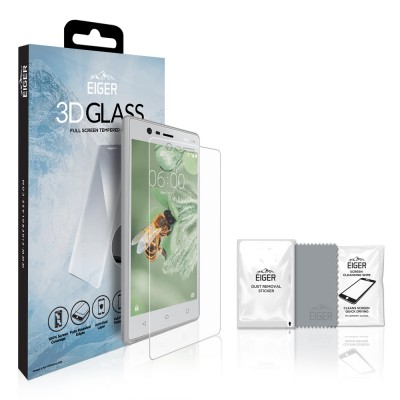 EIGER GLASS Full 3D Tempered Glass 2.5D 9H CASE FRIENDLY Screen Protector for Nokia 3 - Clear - EGSP00132