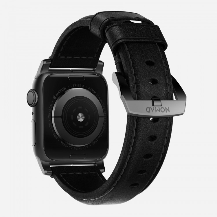 Nomad Horween Δερμάτινο Strap Traditional για Apple Watch 1,2,3,4 - 44mm-42mm - ΜΑΥΡΟ