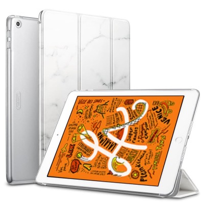 Case ESR FOLIO MARBLE Smart Magnetic Cover Trifold Stand for iPad MINI 5 2019  - WHITE