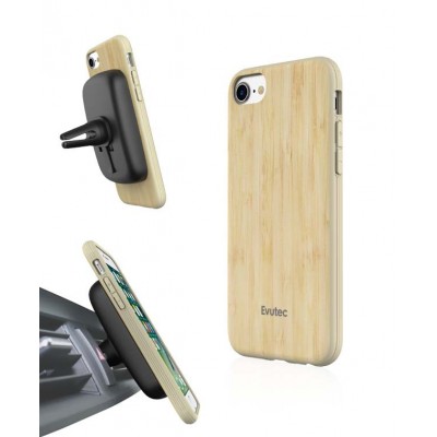Case Evutec AER Kevlar Bamboo for Apple iPhone 6s,7,8 with AFIX+ Magnetic Mount Vent Mount - LIGHT BROWN - AC-67S-MK-W02