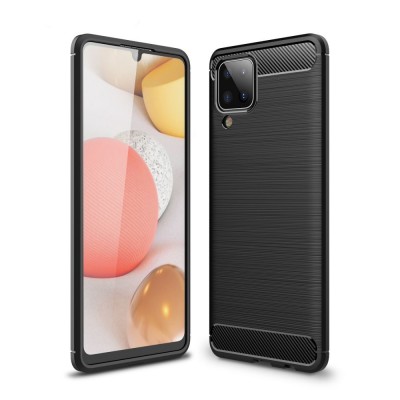 Θήκη TECH PROTECT CARBON για Samsung Galaxy A12 2021 - ΜΑΥΡΟ