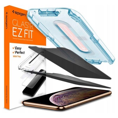 Spigen SGP Tempered Glass PRIVACY GLAS.tR EZ Fit SLIM CASE FRIENDLY for APPLE iPhone XR, 11 - CLEAR - AGL00103