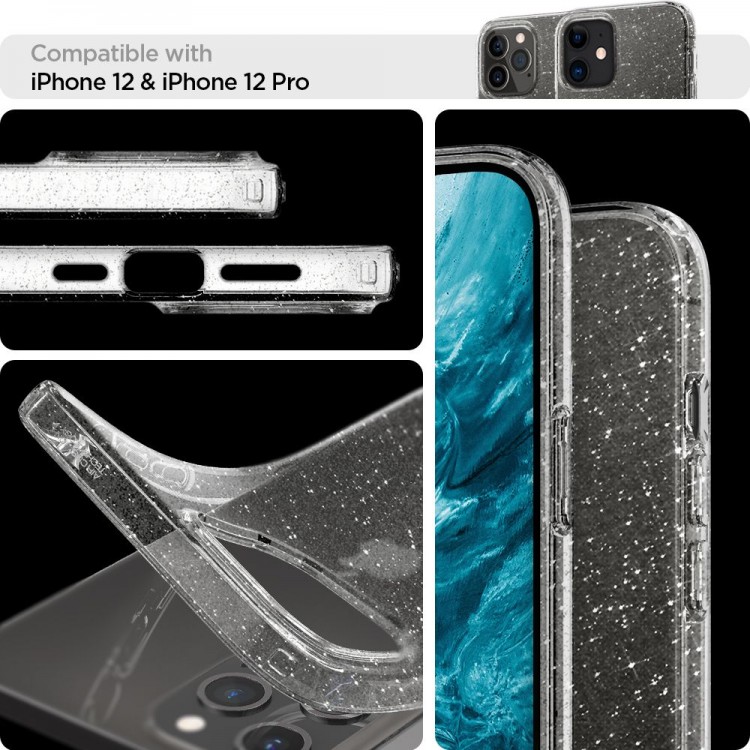 Θήκη Spigen SGP Liquid Crystal GLITTER για Apple iPhone 12, 12 PRO 6.1 - ΔΙΑΦΑΝΗ - ACS01698