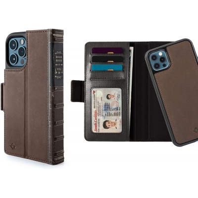 Case Twelve South BookBook Leather MagSafe FOLIO 3in1 for APPLE iPhone 12, 12 PRO 6.1 - COGNAC BROWN - TW-12-2028 