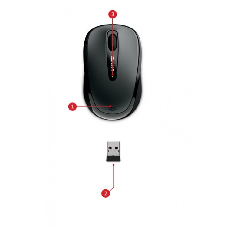 Microsoft Wireless Mobile Mouse 3500 - Γκρι