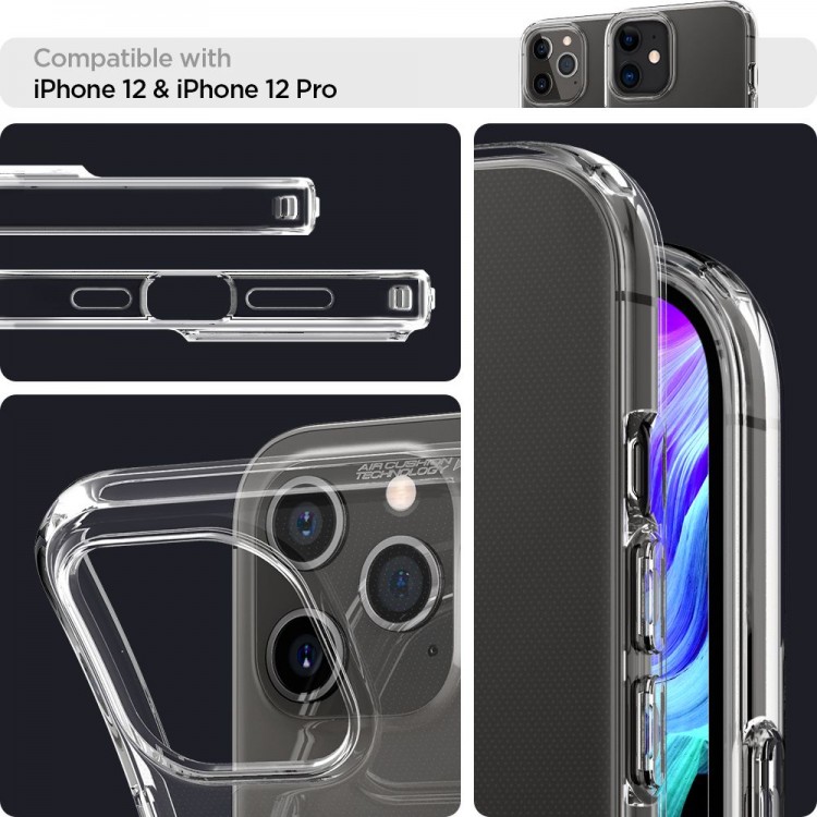 Θήκη Spigen SGP Liquid Crystal για Apple iPhone 12, 12 PRO - ΔΙΑΦΑΝΗ - ACS01697