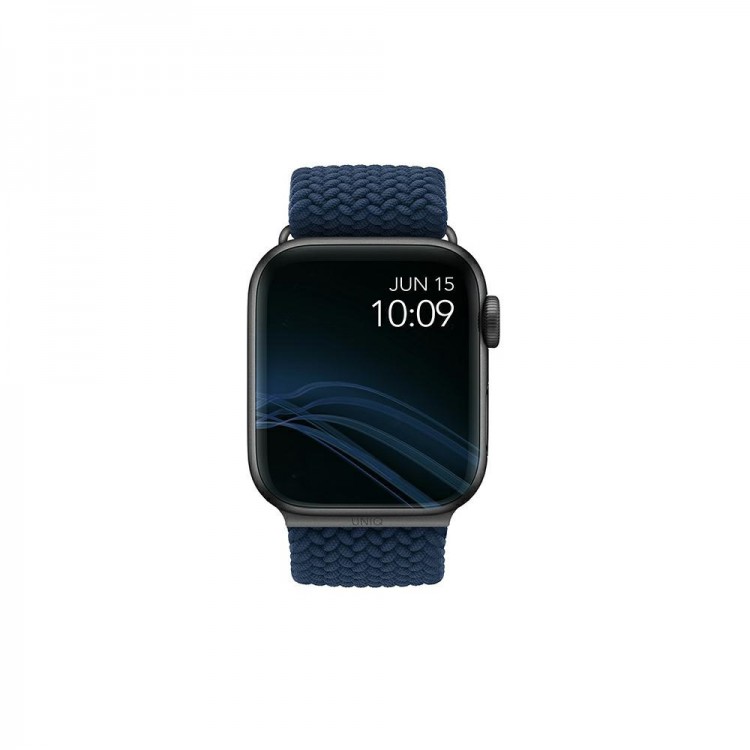 UNIQ Aspen Braided BAND Λουράκι για Apple Watch series 45/44/42mm - Oxford ΜΠΛΕ - UNIQ-44MM-ASPOBLU