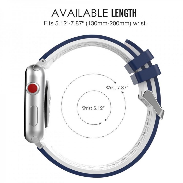 TECH-PROTECT FENDY Strap Modern για Apple Watch 1,2,3,4 - 42mm 44mm - ΛΕΥΚΟ ΜΠΛΕ