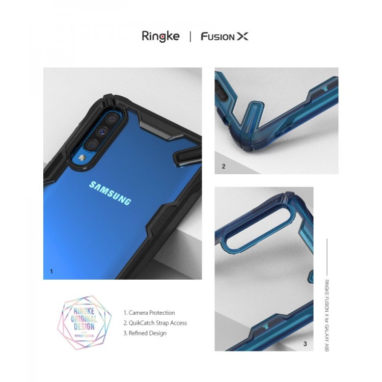 Θήκη RINGKE FUSION X για Samsung GALAXY A50 - ΜΠΛΕ