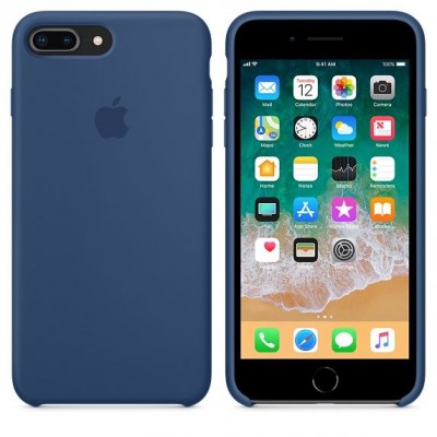 Case Genuine Apple Silicone for iPhone 7 PLUS, 8 PLUS - BLUE