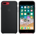 Θήκη Γνήσια Apple Silicone για iPhone 7 PLUS, 8 PLUS - ΜΑΥΡΟ 