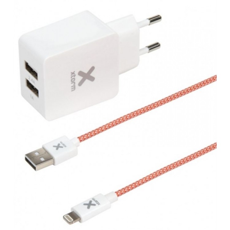 Xtorm Φορτιστής οικιακός 2.4Αmp DUAL USB PORT με Lightning καλώδιο 1μ Mfi - CX004