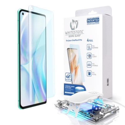 WHITESTONE DOME Tempered Glass Fullcover 3D 9H 0.33MM FULL CURVED for ONEPLUS 8 PRO - CLEAR