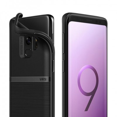 Case VRS DESIGN SINGLE FIT for Samsung Galaxy S9 - BLACK - VRSGS9-SFTBK