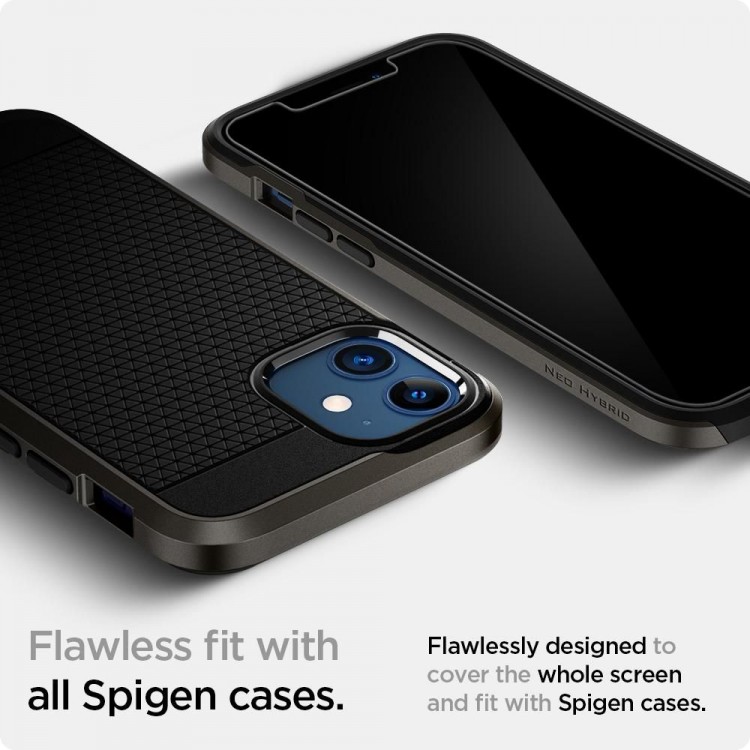 Spigen SGP Γυαλί προστασίας GLAS.tR EZ Fit SLIM CASE FRIENDLY για APPLE iPhone 12 MINI 5.4 , 2-PACK - ΔΙΑΦΑΝΟ - AGL01811
