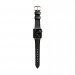 Nomad Horween Δερμάτινο Strap Modern για Apple Watch 1,2,3,4,5,6,SE,7 - 38mm - 40mm - 41mm - ΜΑΥΡΟ ΧΡΥΣΟ - NM10J1T000