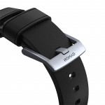 Nomad Waterproof Δερμάτινο ACTIVE Strap Pro για Apple Watch 1,2,3,4,5,6 - 42mm-44mm - ΜΑΥΡΟ ΑΣΗΜΙ - NM1A41SNW0