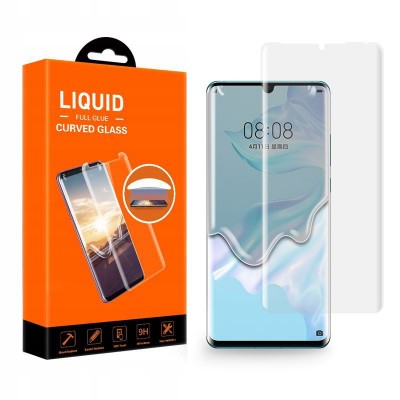 T-MAX UV GLASS REPLACEMENT Repair Kit for Tempered Glass Case Friendly Fullcover 3D FULL CURVED 0.3MM for HUAWEI P30 PRO - CLEAR