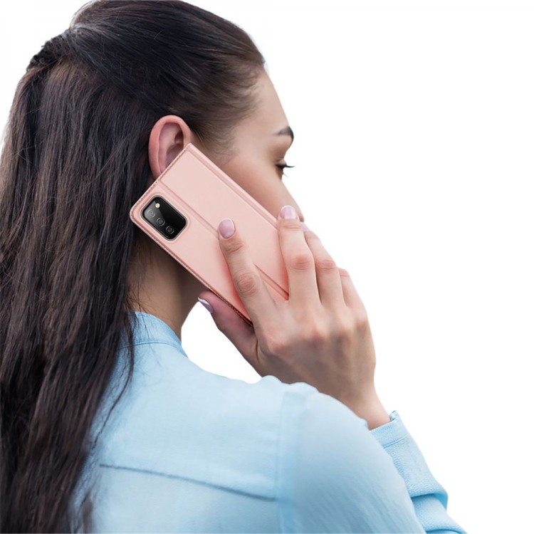 Θήκη DUX DUCIS SkinPro Folio Wallet για Samsung Galaxy A03S 2021 - ROSEGOLD