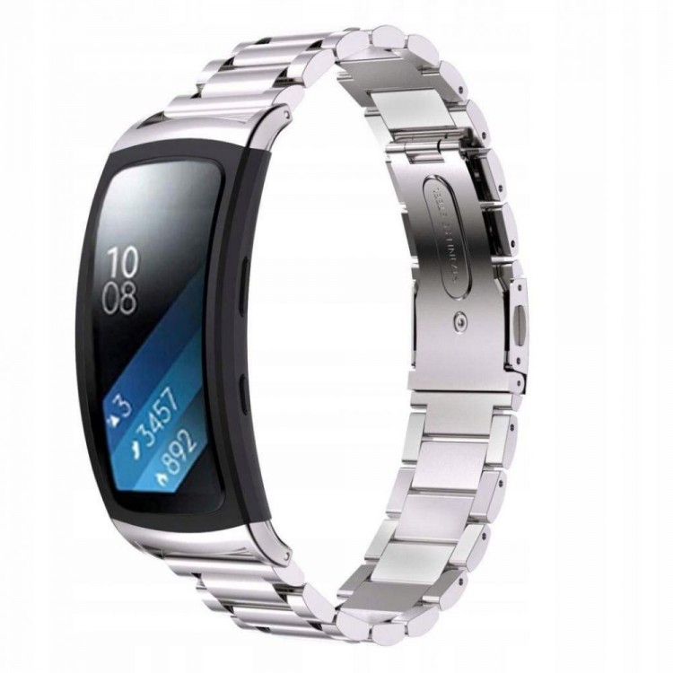 Tech Protect STAINLESS BAND λουράκι για Samsung galaxy GEAR FIT 2, 2 PRO smartwatch - ΑΣΗΜΙ