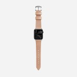 Nomad Horween Δερμάτινο Strap NATURAL Modern για Apple Watch series - 38mm-40mm-41mm - ΑΝΟΙΚΤΟ ΚΑΦΕ με ΑΣΗΜΙ ΚΛΙΠ - NM10JNS000 