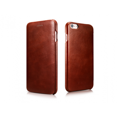 Case iCarer VINTAGE Card Leather Series CURVED EDGE for iPhone 6 6s - BROWN TAN
